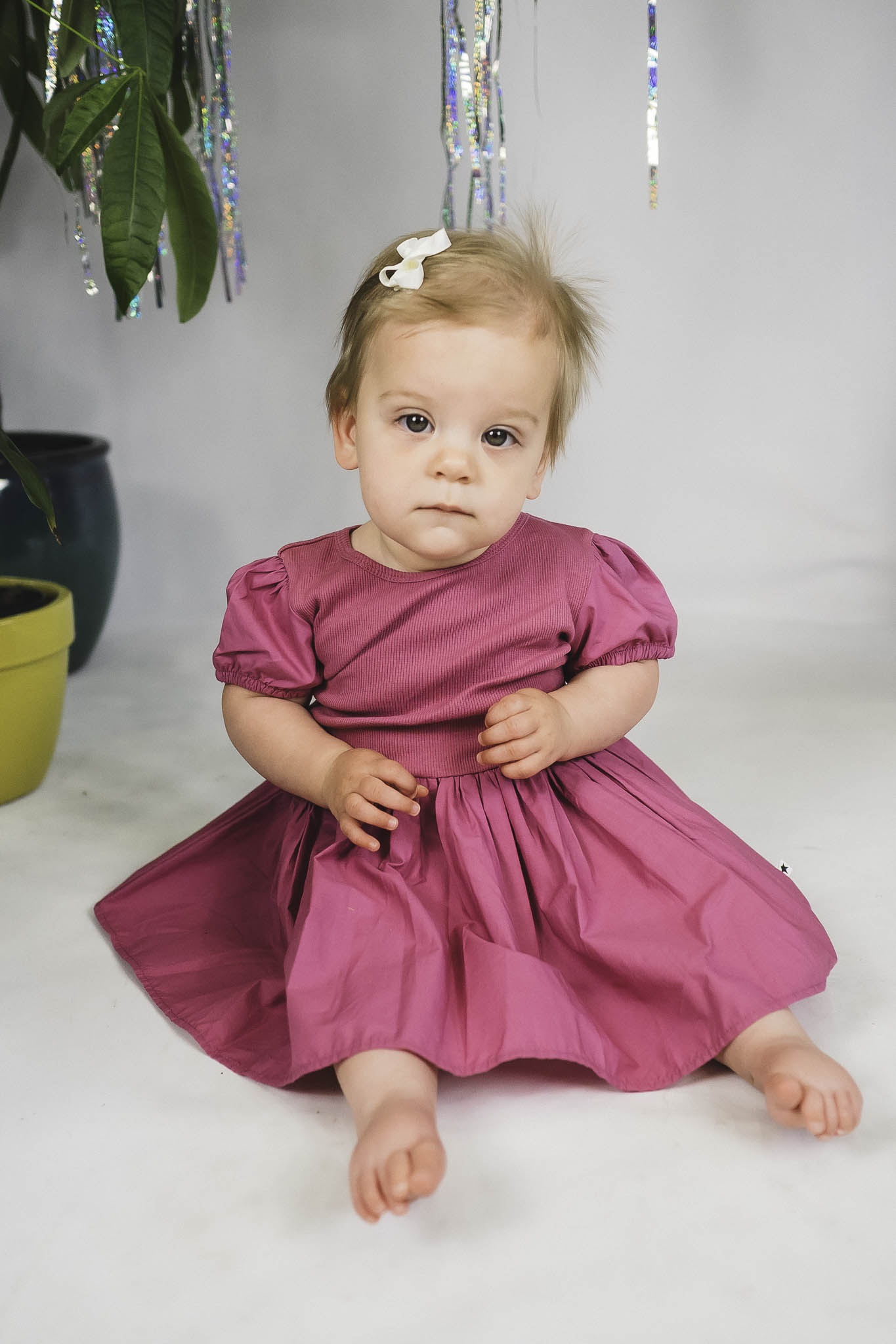 Baby fashion girl rose dress