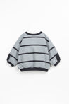 Play Up Blue Striped Jersey Sweatshirt