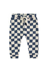 Baby Face Blue Checkered Sweatpant