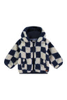 Baby Face Blue Checkered Winter Coat