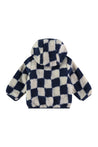 Baby Face Blue Checkered Winter Coat