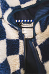 Baby Face Blue Checkered Winter Coat