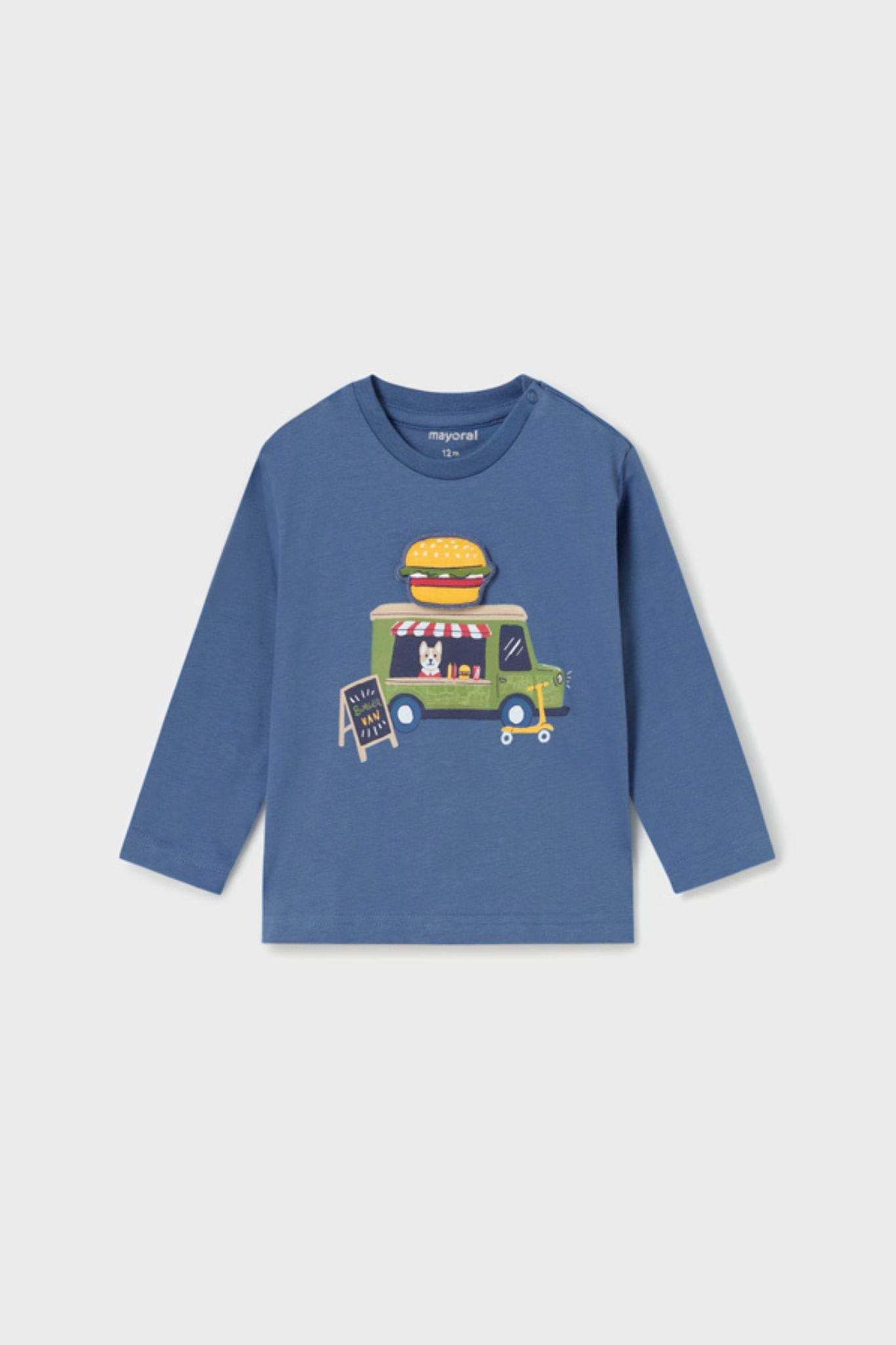 Blue Hamburger Truck Long Sleeve Shirt (Baby Boy) – Bowfish Kids
