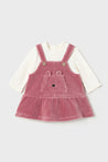 Mayoral Newborn Lollipop Dungaree Bear Dress