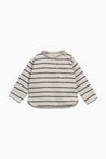 Play Up Grey Striped Rib Flame Shirt