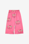 Mini Rodini Organic Hot Pink Cat Face Trouser