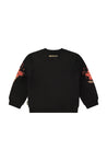 Baby Face Black Floral Crewneck