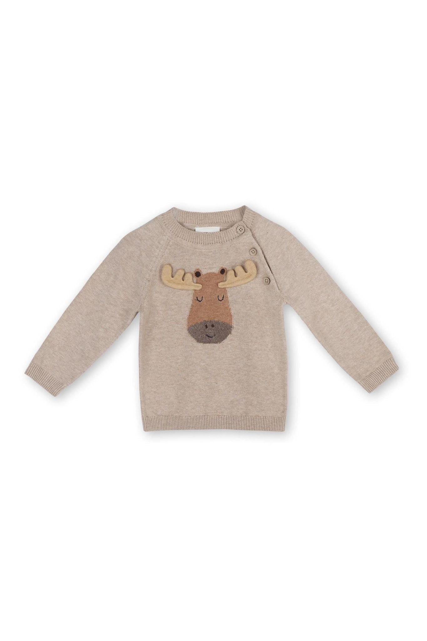 Viverano Organic Cotton Moose Raglan Sweater 