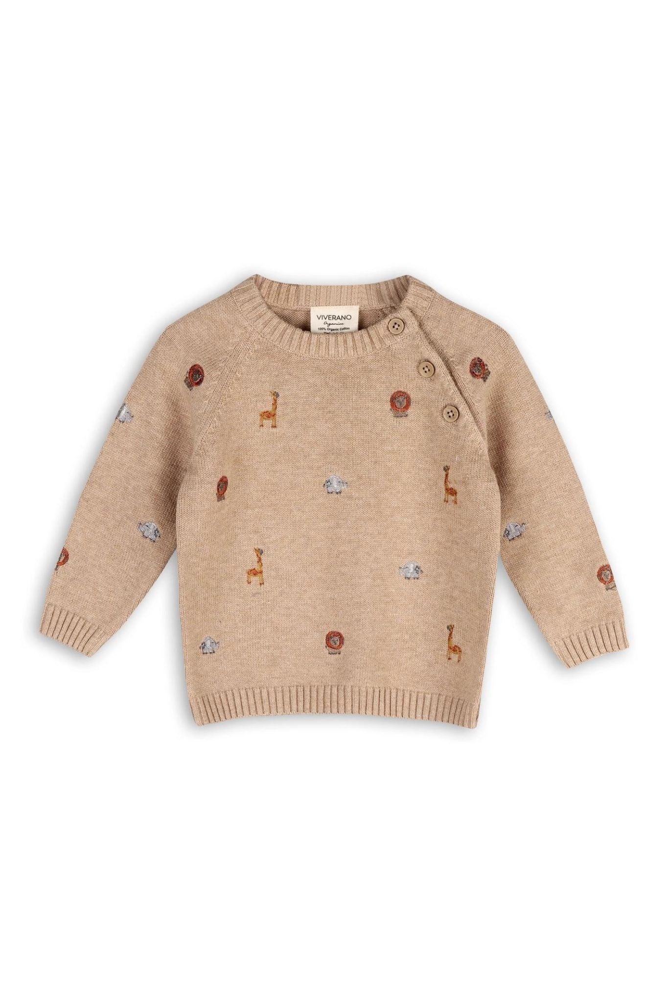 Viverano Organic Mini Safari Embroidered Sweater