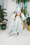 Tiny Whales Ash Denim Bloom Trench Jacket