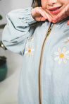 Tiny Whales Ash Denim Bloom Trench Jacket