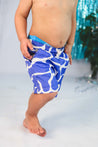 Mon Coeur Baja Blue Giraffe Swim Trunk