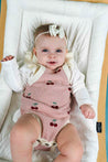 Viverano Cherry Embroidered Ruffle Romper Set