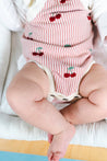 Viverano Cherry Embroidered Ruffle Romper Set