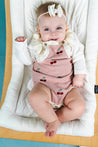 Viverano Cherry Embroidered Ruffle Romper Set