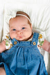 Mayoral Newborn Denim Dress Set