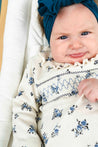 Viverano Floral Smocked Pointelle Footie