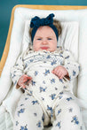 Viverano Floral Smocked Pointelle Footie