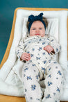 Viverano Floral Smocked Pointelle Footie