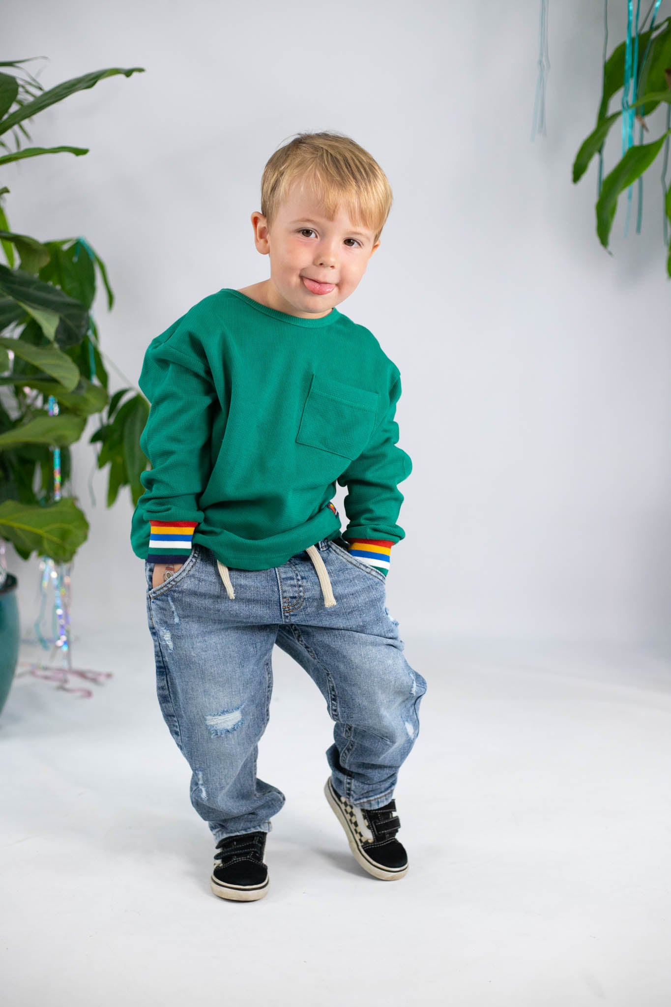 Forest Green Long Sleeve Shirt (Boy) – Bowfish Kids