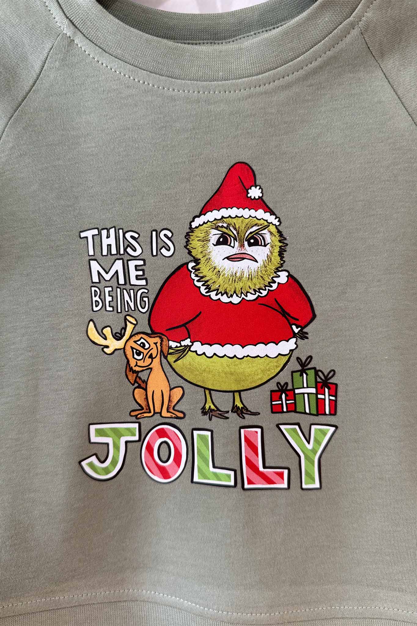 Organic Grinch Christmas Pullover