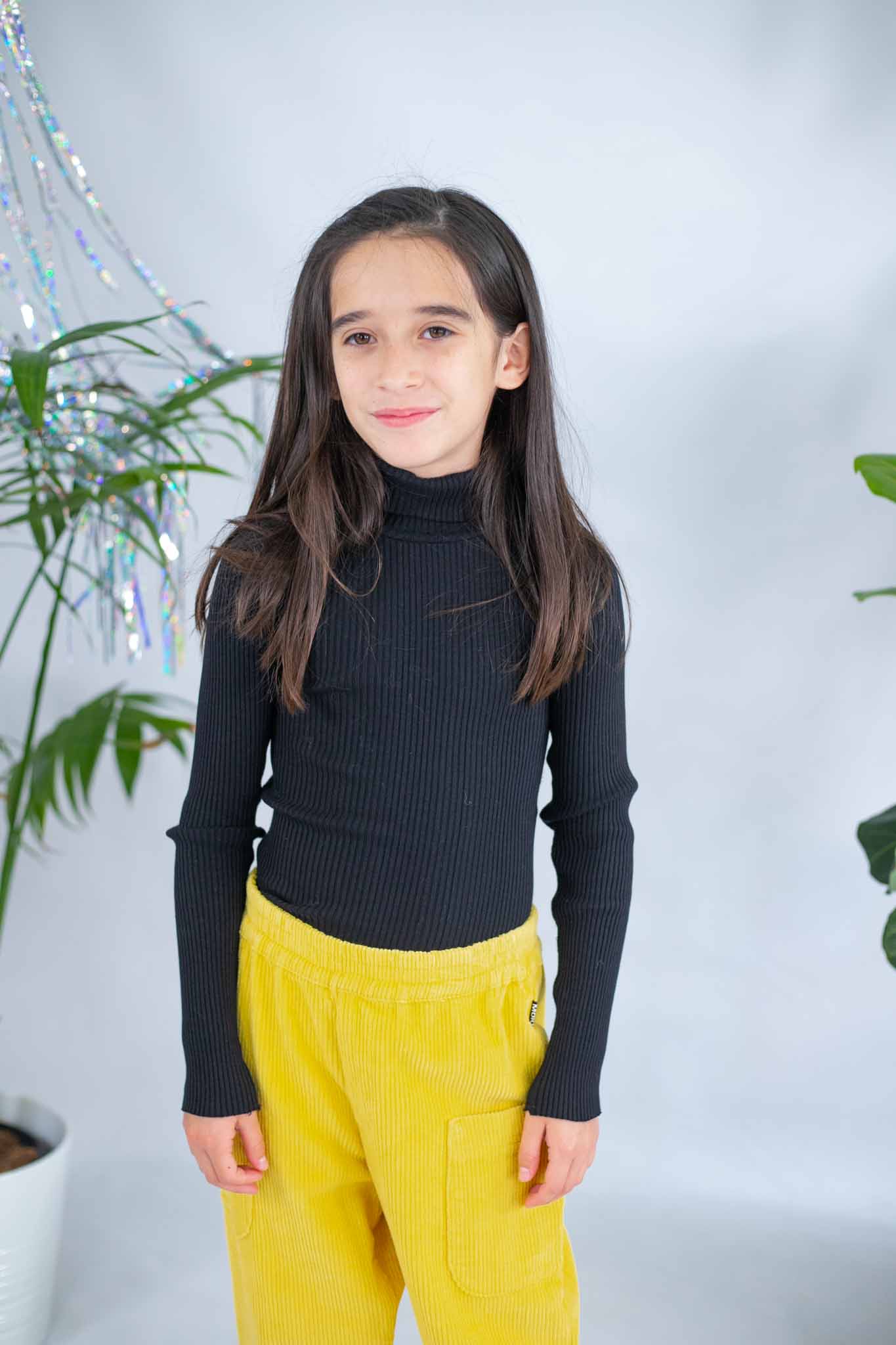 Romaine Black Long – Bowfish Sleeve Kids (Girl) Shirt