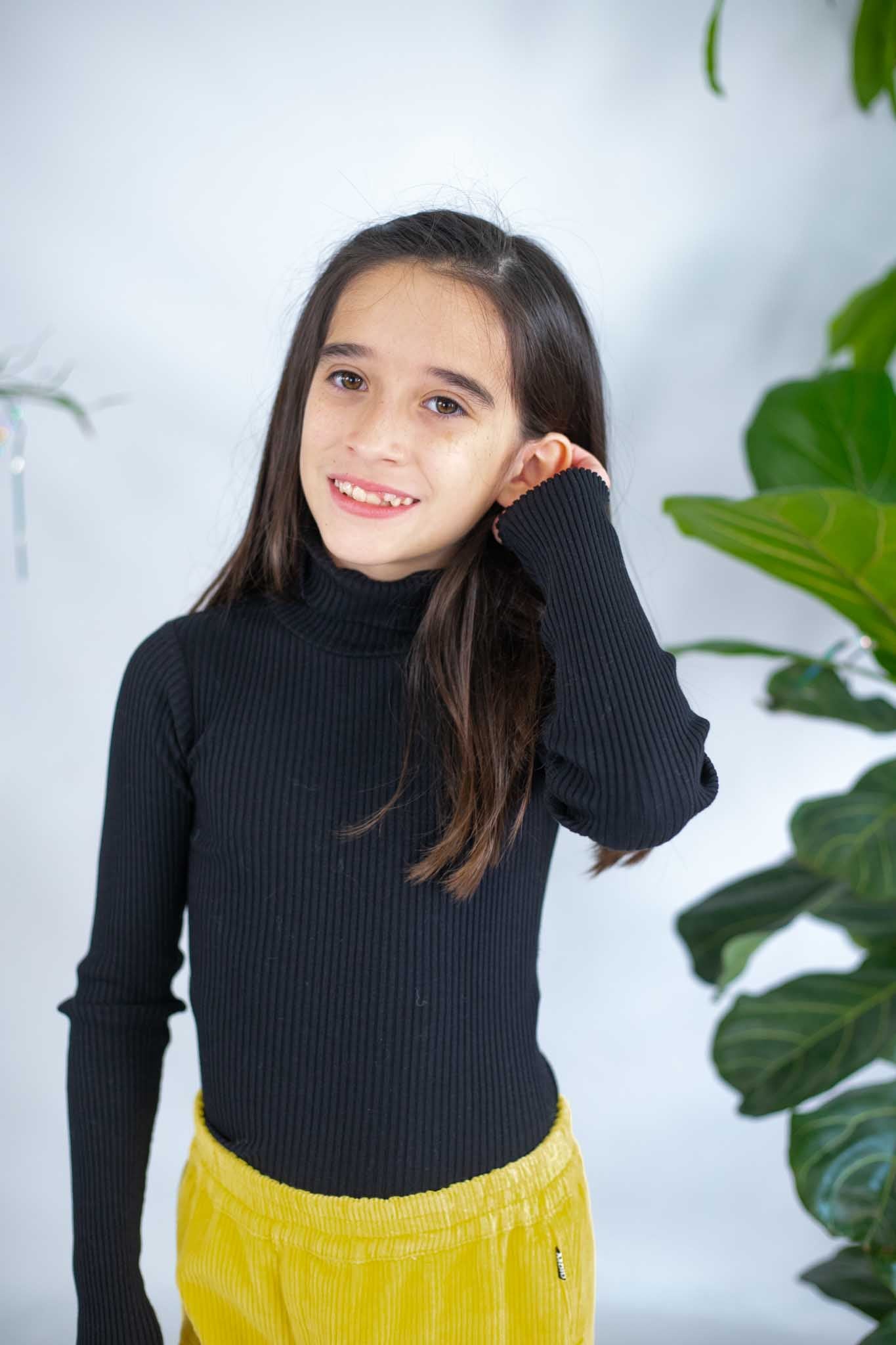 Romaine Black Long Sleeve – Kids (Girl) Shirt Bowfish