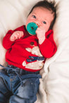 Mayoral Newborn Red Reindeer Jacquard Jumper