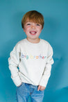 Sweet Olive Street Hand Embroidered Cream Embroidered Big Brother Sweatshirt