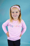 Sweet Olive Street Pink Embroidered Big Sister Sweatshirt