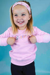 Sweet Olive Street Pink Embroidered Big Sister Sweatshirt